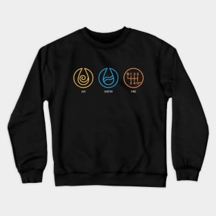 Air Water Fire Sports Car Crewneck Sweatshirt